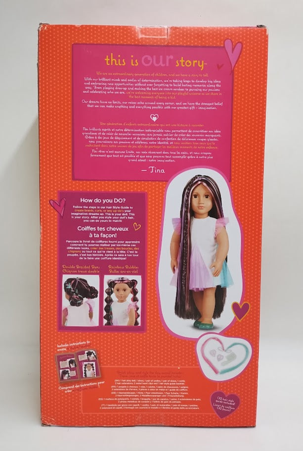 Our Generation Tina Rainbow Hair Grow Doll  SEE DETAILS