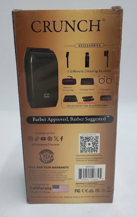 Supreme Trimmer Crunch STF602 – Waterproof Double Foil Shaver For Men GREEN