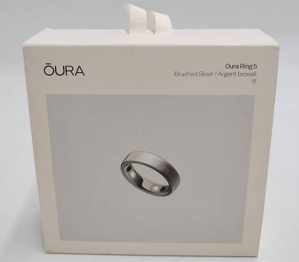 Oura Ring 5 Brushed Silver - Size 11 **PRE OWNED** KNOW YOUR SIZE - SEE DETAILS