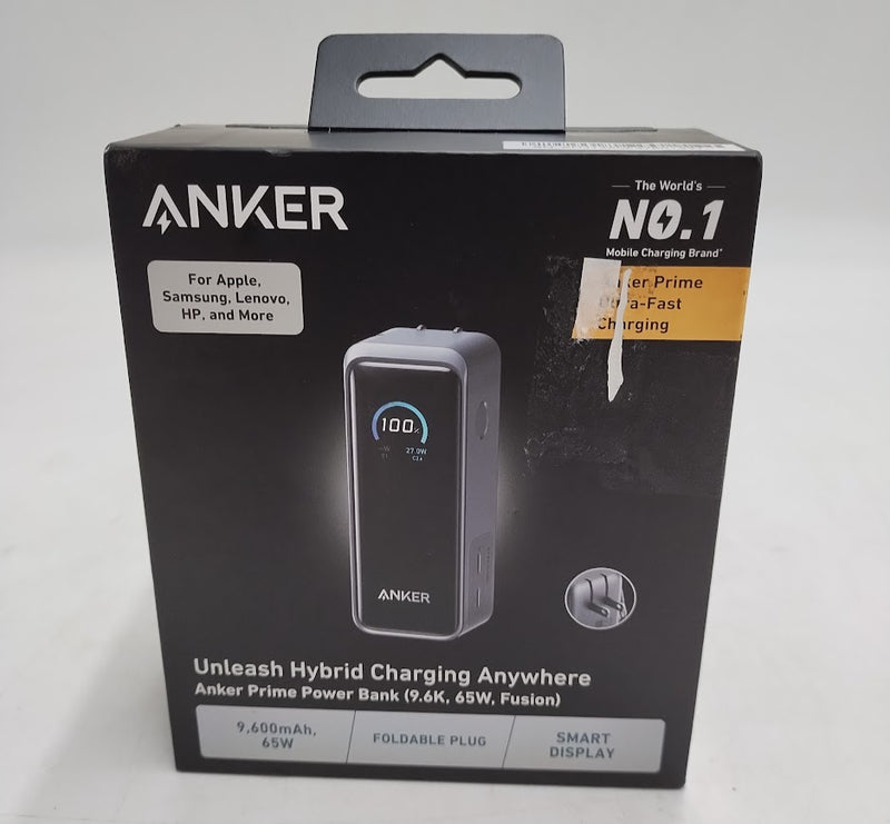 Anker 9600mAh 65W Prime Power Bank Fusion - Black