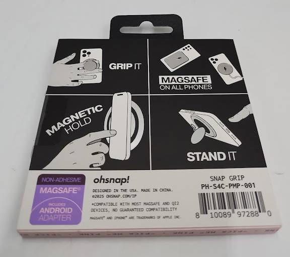 ohsnap! Snap Grip Luxe Magnetic Phone Grip - "Pick Me" Pink