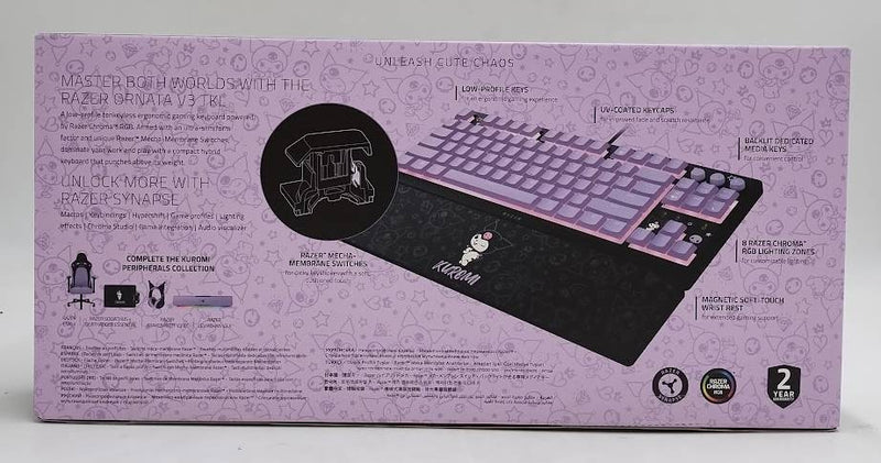 Razer Ornata V3 Tenkeyless Gaming Keyboard - Kuromi Edition