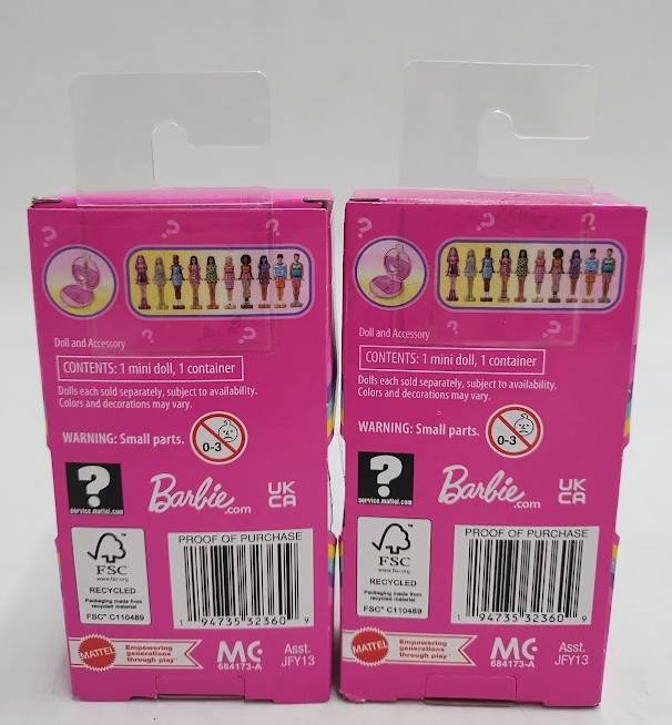 LOT OF 2 ! Barbie Mini Land Core Fashionista Fall Wave - COLORS MAY VARY!!