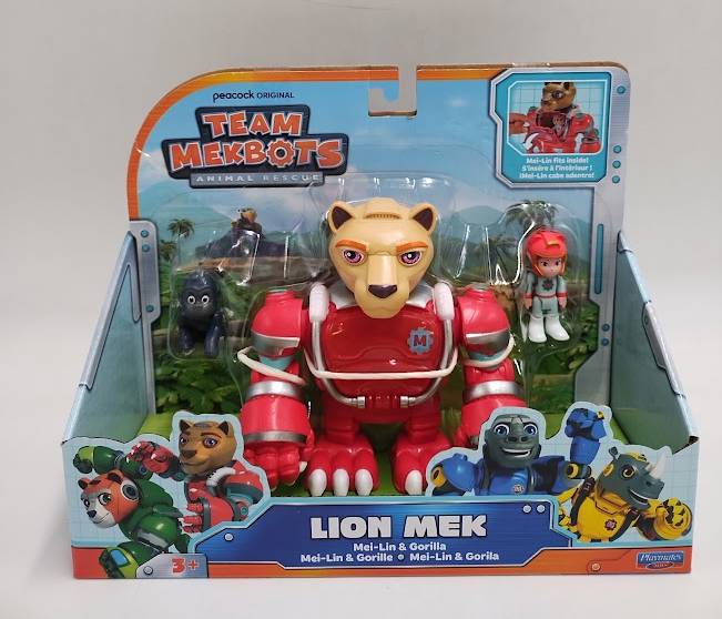 Team Mekbots: Animal Rescue Lion Mek with Mei-Lin Playset