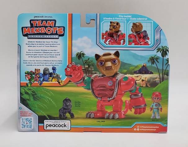 Team Mekbots: Animal Rescue Lion Mek with Mei-Lin Playset