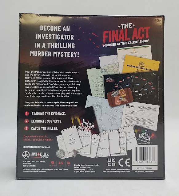 Hunt A Killer The Final Act Murder at the Talent Show Mystery Game