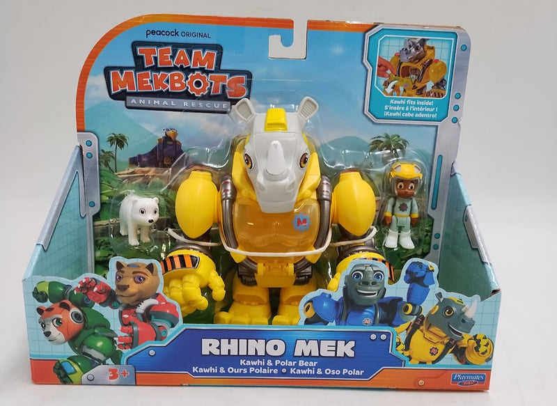 Team Mekbots: Animal Rescue Rhino Mek with Kawhi Playset