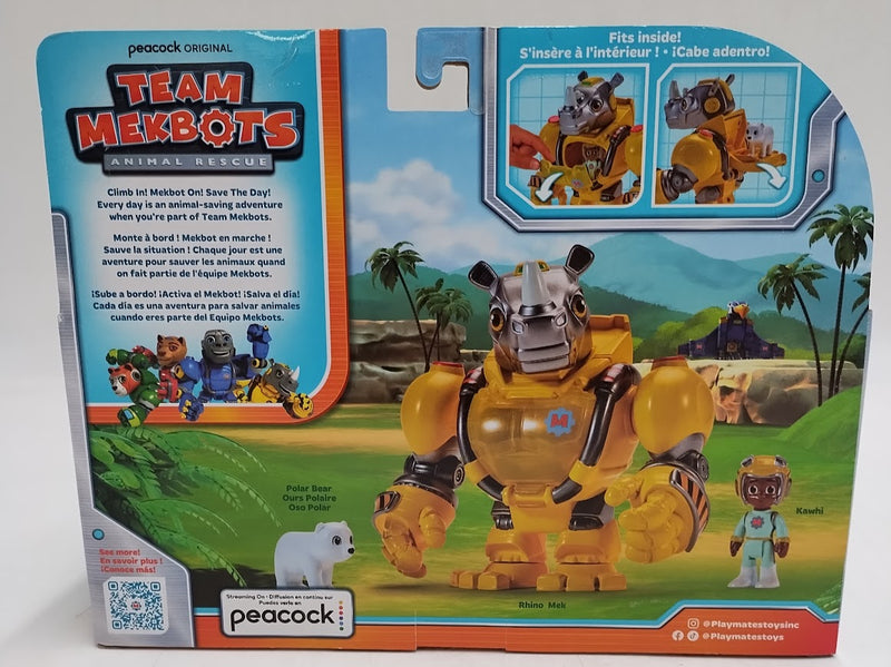 Team Mekbots: Animal Rescue Rhino Mek with Kawhi Playset
