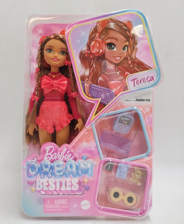 Barbie 11.7" Dream Besties Teresa Fashion Doll Brown Hair/Green Eyes SEE DETAILS