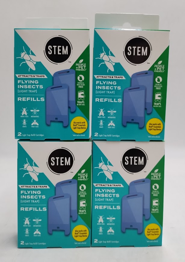 LOT OF 4!!! STEM Flying Insect Light Fly Trap Refill - 2pk (8 TOTAL)