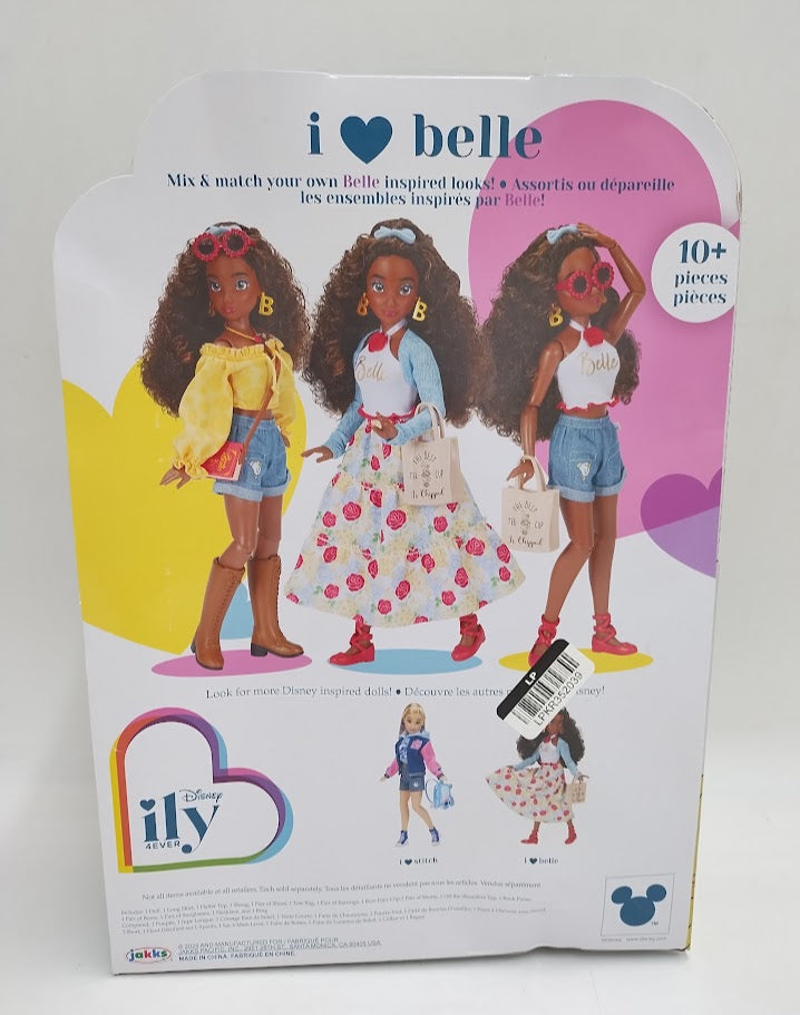 Disney ILY 4ever 12.5" Belle Doll Dark Brown Hair/Borown Eyes SEE DETAILS