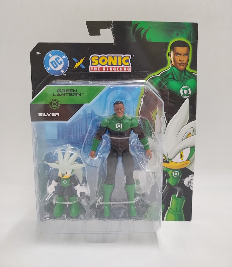 DC X Sonic the Hedgehog Silver and Green Lantern Action Figure SEE DETAILS