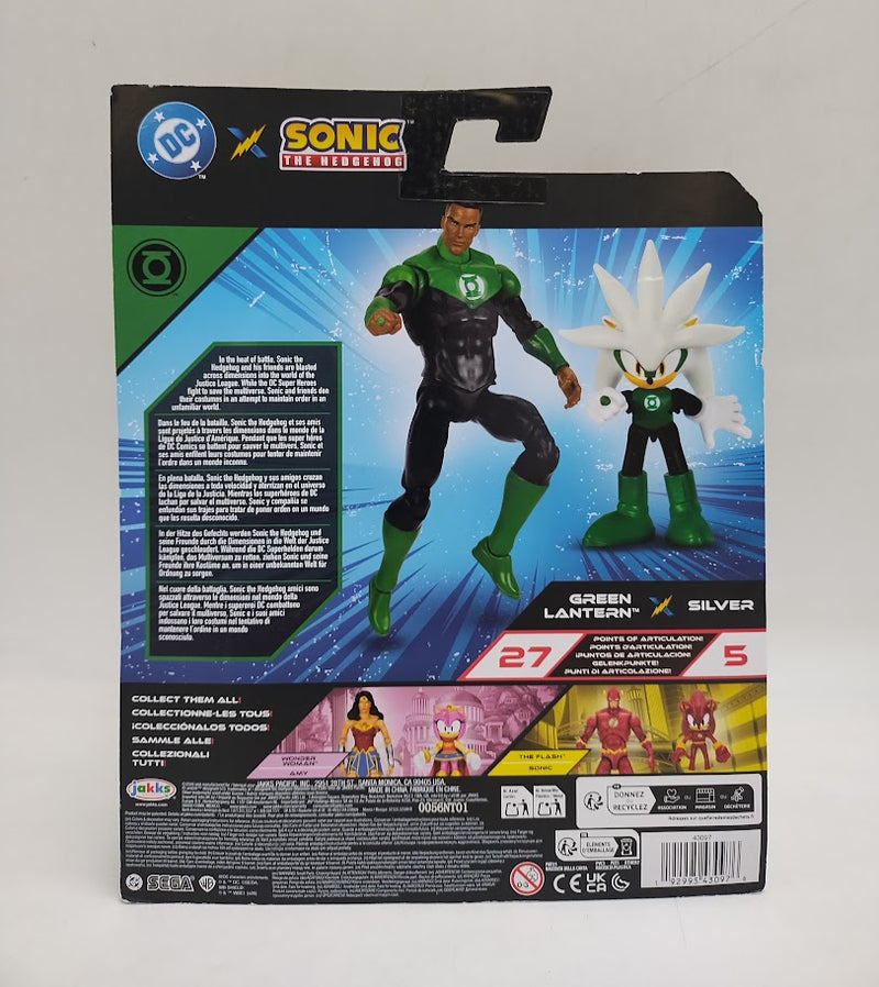 DC X Sonic the Hedgehog Silver and Green Lantern Action Figure SEE DETAILS