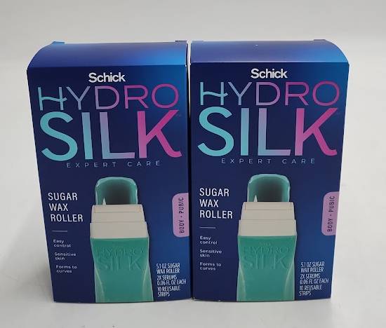 LOT OF 2 !! Schick Hydro Silk Sugar Wax Roller, Body Wax Kit
