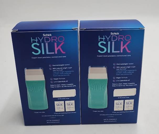 LOT OF 2 !! Schick Hydro Silk Sugar Wax Roller, Body Wax Kit