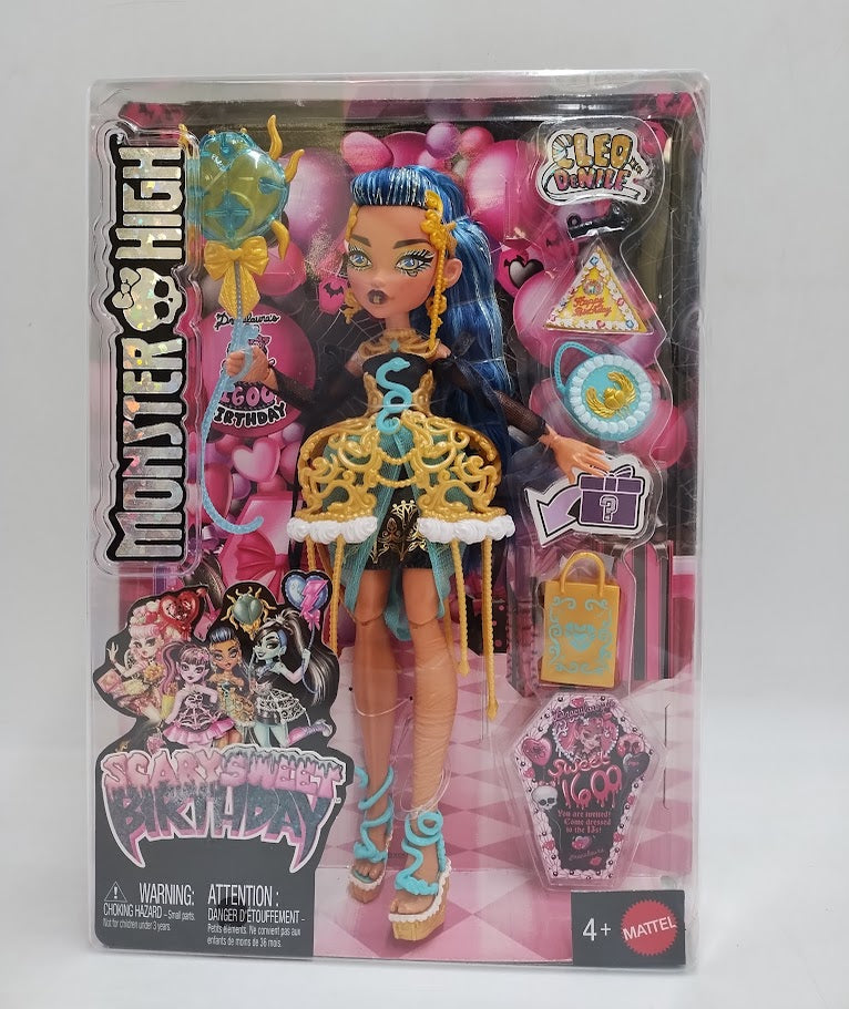Monster High Scary Sweet Birthday Cleo De Nile Doll in Party Dress SEE DETAILS