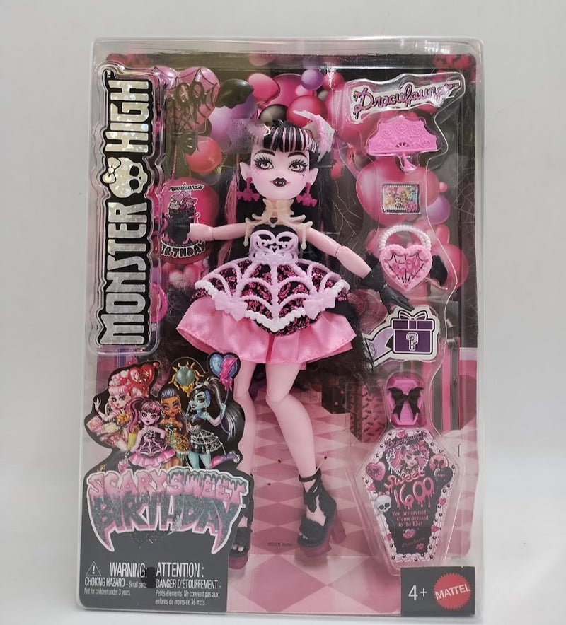 Monster High Scary Sweet Birthday Draculaura Doll in Party Dress SEE DETAILS