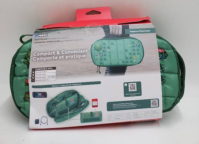 HORI Puff Pouch (Pokemon Pixel Green) for Nintendo Switch 2 SEE DETAILS