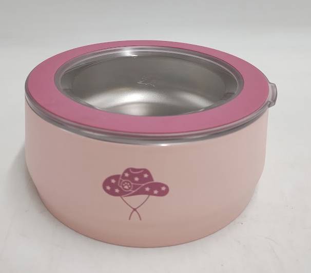 Stanley 3 Cup Stainless Steel Pet Bowl - Pink Dogwood Western READ DESCRIPTION