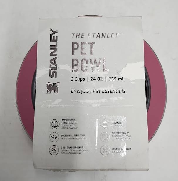 Stanley 3 Cup Stainless Steel Pet Bowl - Pink Dogwood Western READ DESCRIPTION