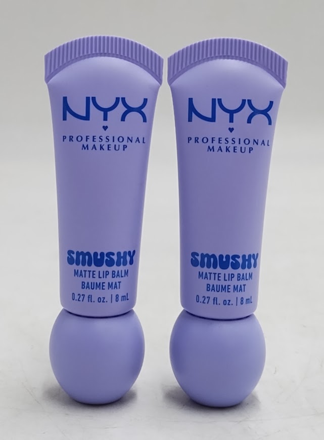 LOT OF 2!! NYX Makeup Smushy Soft Matte Tinted Lip Balm - Sugar Smush 0.27 floz
