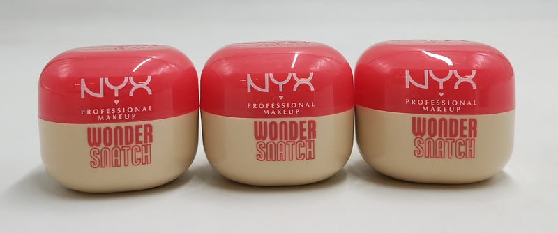 LOT OF 3!! NYX Wonder Snatch Brightening & Setting Powder 01 Sugar Serve 0.2 oz