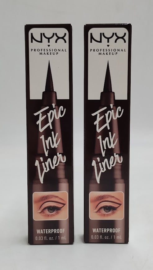LOT OF 2!! NYX Professional Makeup Epic Ink Liner - Milk Chocolate - 0.03 fl oz