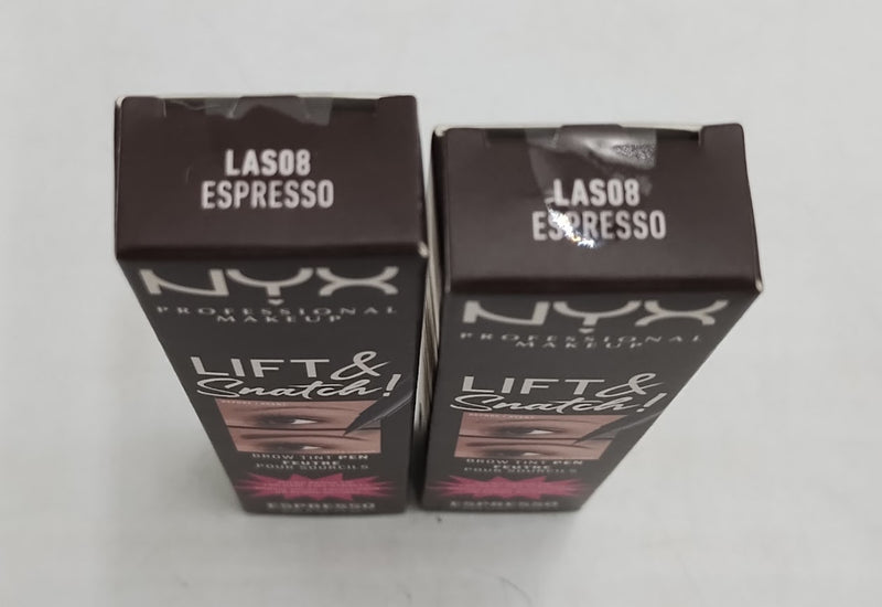LOT OF 2!! NYX Makeup Lift N Snatch! Brow Tint Pen - Espresso - 0.03 fl oz