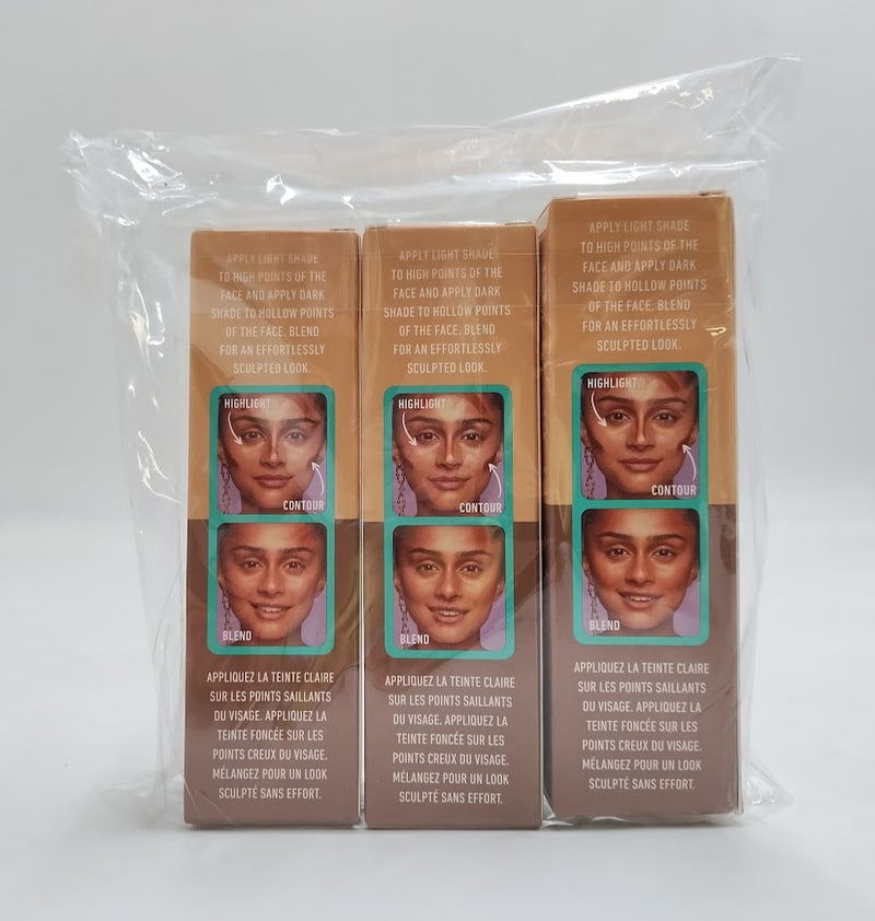 LOT OF 3!! NYX Makeup Wonder Stick 2-in-1 Highlight Contour-Medium Tan-0.28oz