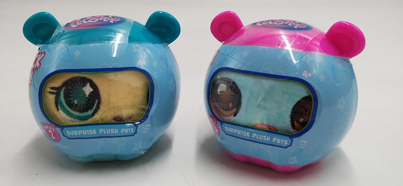 LOT OF 2!!! Littlest Pet Shop Surprise Reveal Collectible Plush Pets