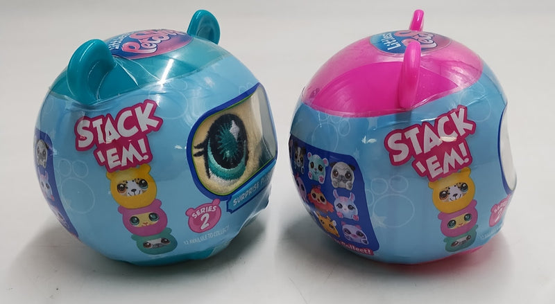 LOT OF 2!!! Littlest Pet Shop Surprise Reveal Collectible Plush Pets