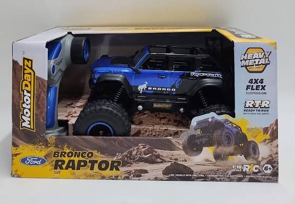 Motor Dayz RC 4x4 Heavy Metal Ford Bronco - 1:18 Scale Blue