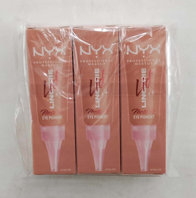LOT OF 3!!! NYX Lid Lingerie Cream Eye Pigment 24H Smudge-Proof 04 Risky Rose