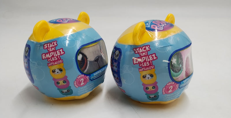 2 PACK!! Littlest Pet Shop Surprise Reveal Collectible Plush Pets