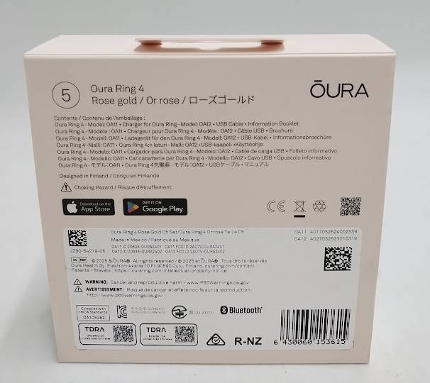 Oura Ring 4 Rose Gold - Size 5 **BRAND NEW, SEALED** KNOW YOUR SIZE