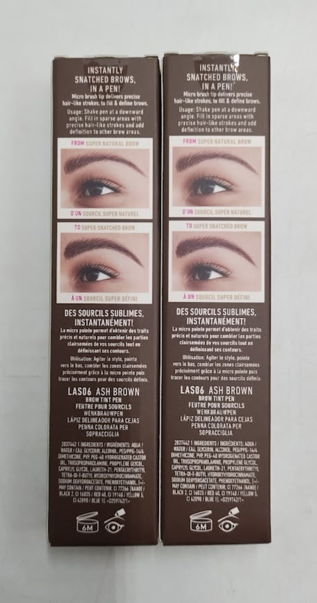 LOT OF 2!!! NYX Makeup Lift N Snatch! Brow Tint Pen - Ash Brown