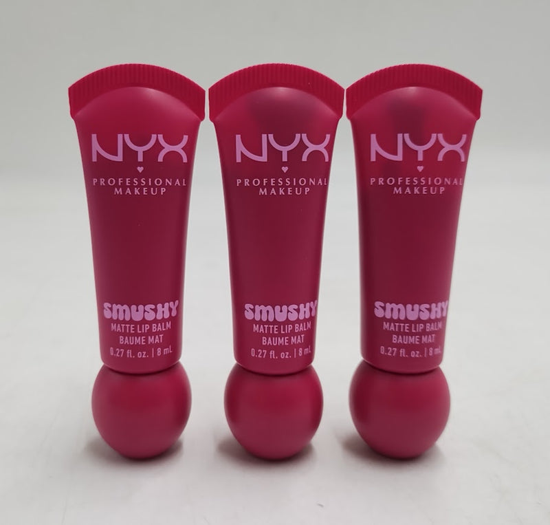 LOT OF 3!!! NYX Smushy Soft Matte Tinted Lip Balm - She's Serving