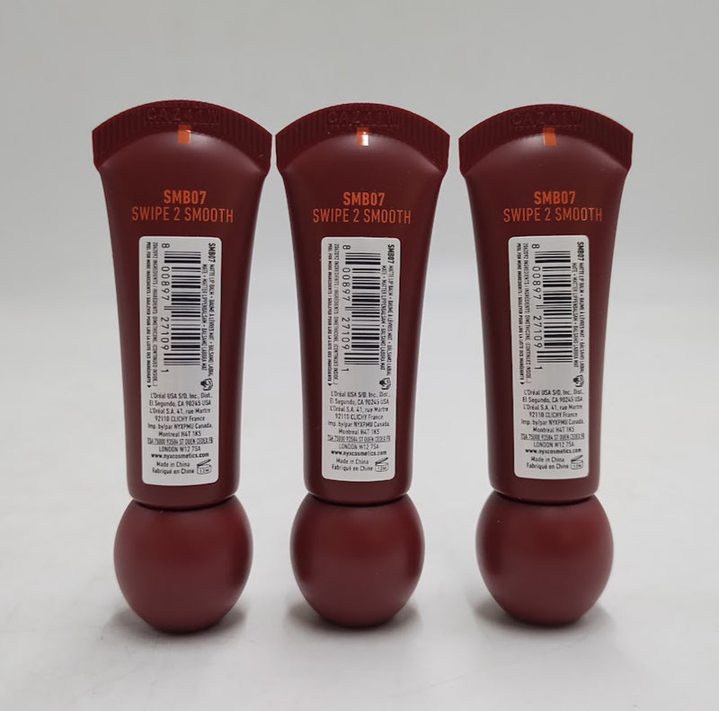 LOT OF 3!!! NYX Smushy Soft Matte Tinted Lip Balm - Swipe 2 Smooth - 0.27 fl oz