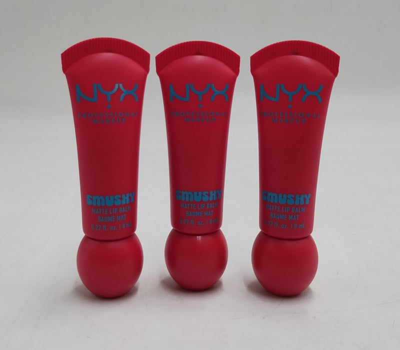 LOT OF 3!!! NYX Smushy Soft Matte Tinted Lip Balm - Sassy Stuff - 0.27 fl oz