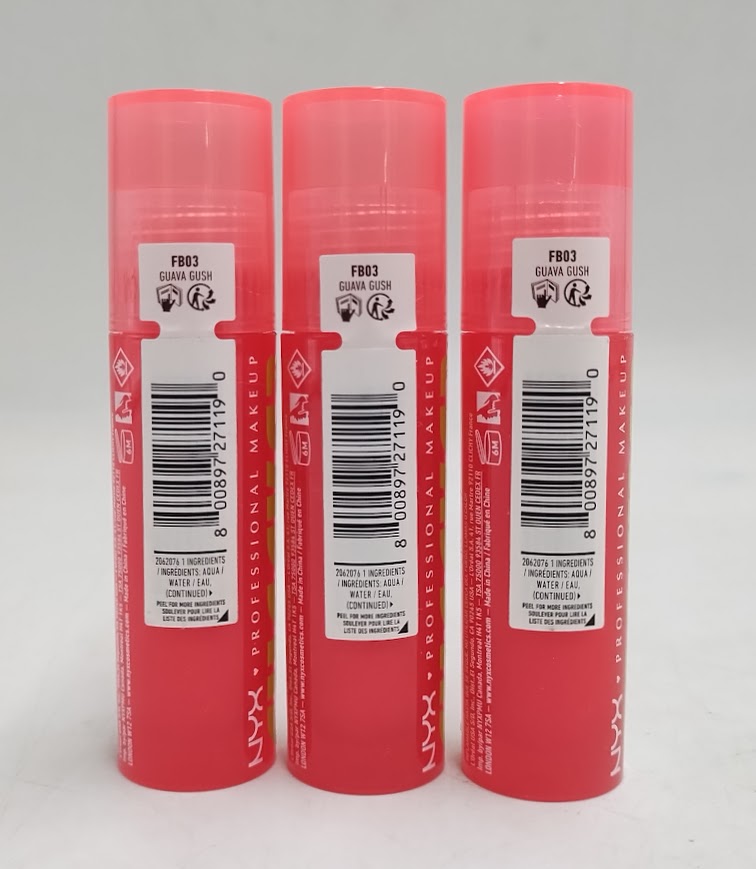 LOT OF 3!!! NYX Fat Cheeks Juicy Liquid Blush - Guava Gush - 0.27 fl oz