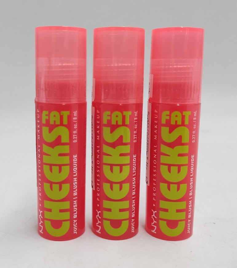 LOT OF 3!!! NYX Fat Cheeks Juicy Liquid Blush - Guava Gush - 0.27 fl oz