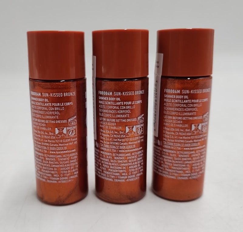 LOT OF 3!!! NYX Professional Makeup Fat Oil Body Oil - Caramelt Mami 0.68 fl oz