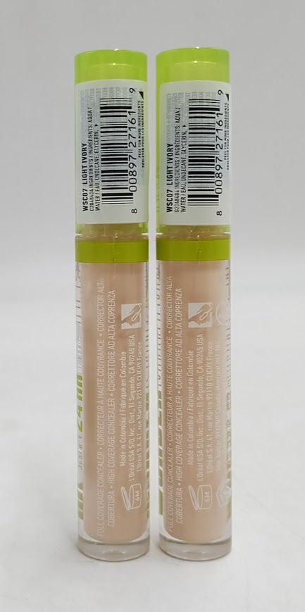 LOT OF 2! NYX Wonder Snatch Concealer 24H 07 Light Ivory