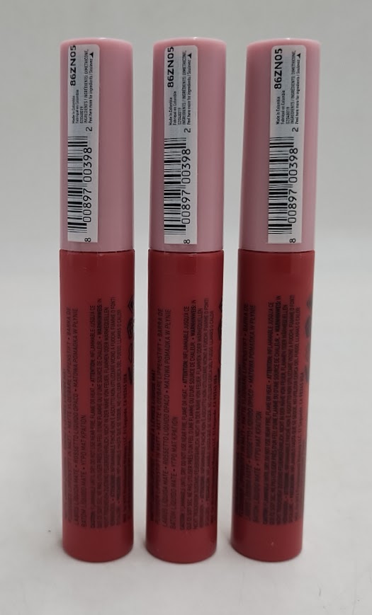 LOT OF 3!!! NYX Lip Lingerie XXL Smooth Matte Liquid Lipstick - 07 Warm Up