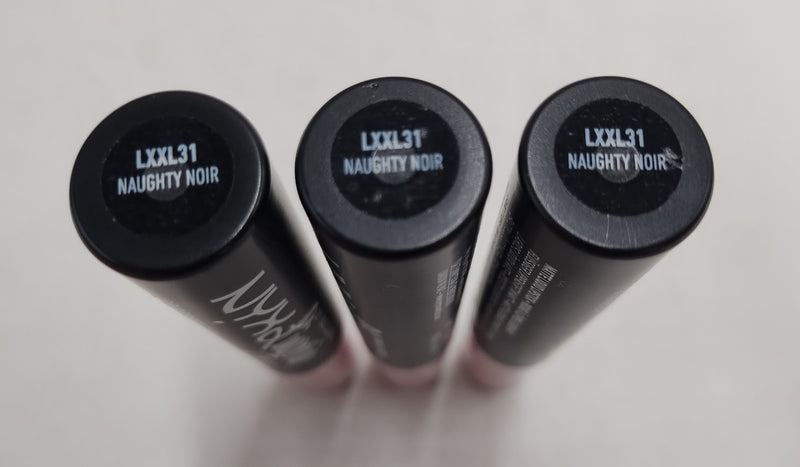 LOT OF 3!!! NYX Lip Lingerie XXL Smooth Matte Liquid Lipstick - Naughty Noir