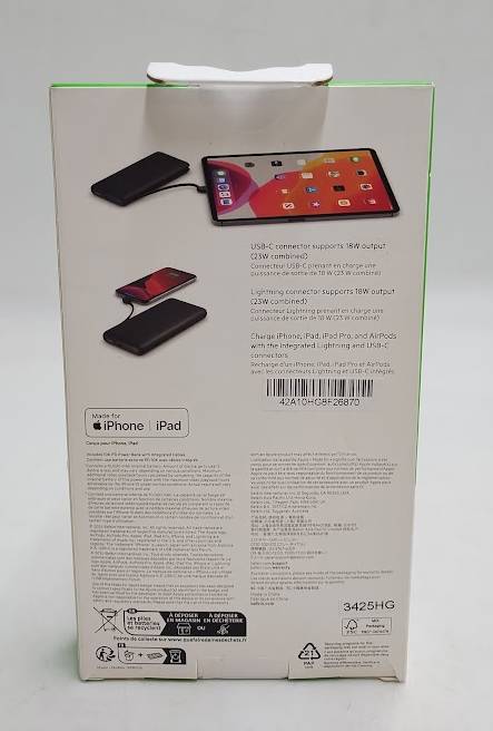Belkin 10000 mAh 23W Power Bank USB-C + Lightning Cables + USB-C SEE DETAILS