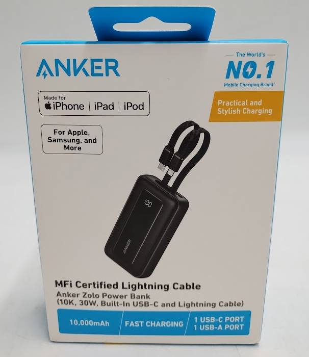 Anker 5000mAh 30W Fusion Power Bank - Black: Rechargeable