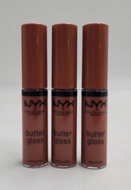 LOT OF 3!!! NYX Butter Lip Gloss - 14 Madeleine - 0.27 fl oz *ADD 3 TO YOUR CART & 1 IS FREE!*