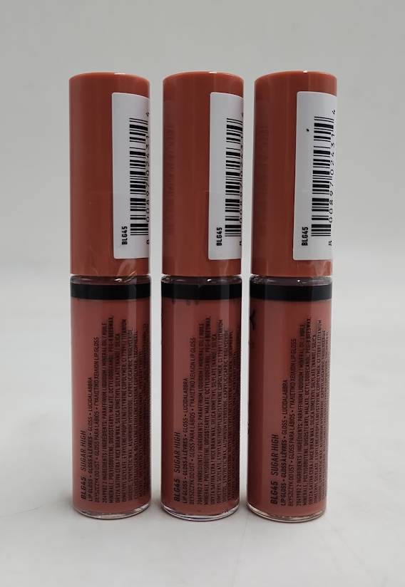 LOT OF 3!!! NYX Butter Lip Gloss - 45 Sugar High - 0.27 fl oz