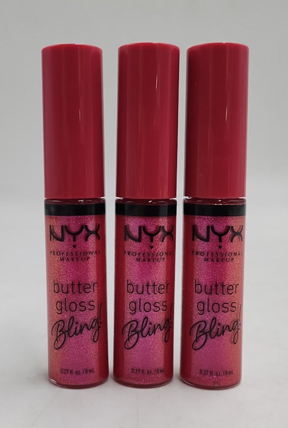 LOT OF 3!!! NYX Butter Gloss Bling Non Sticky Lip Gloss - 05 She Got Money